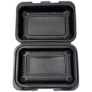 9X6X2.5 Black Hinged Container