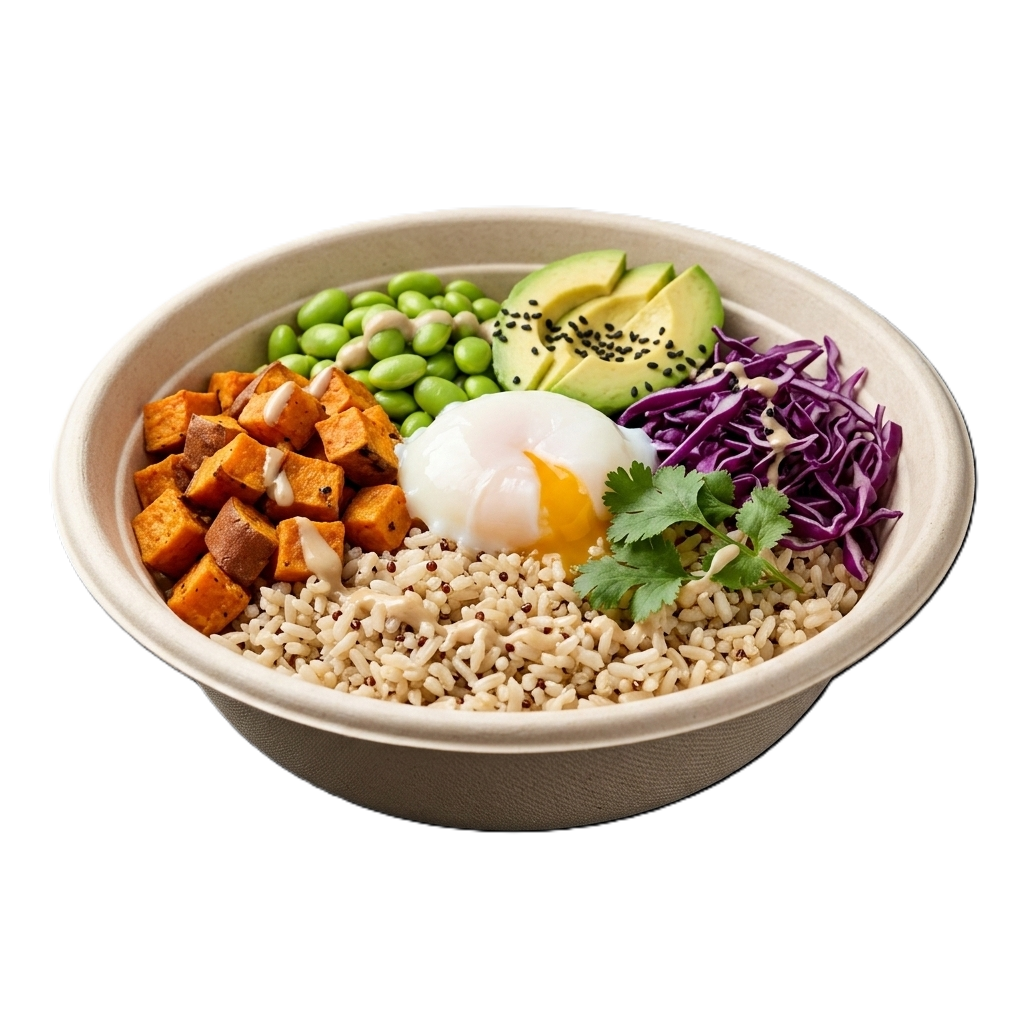 32OZ Bagasse Bowl Natural, 300/CS
