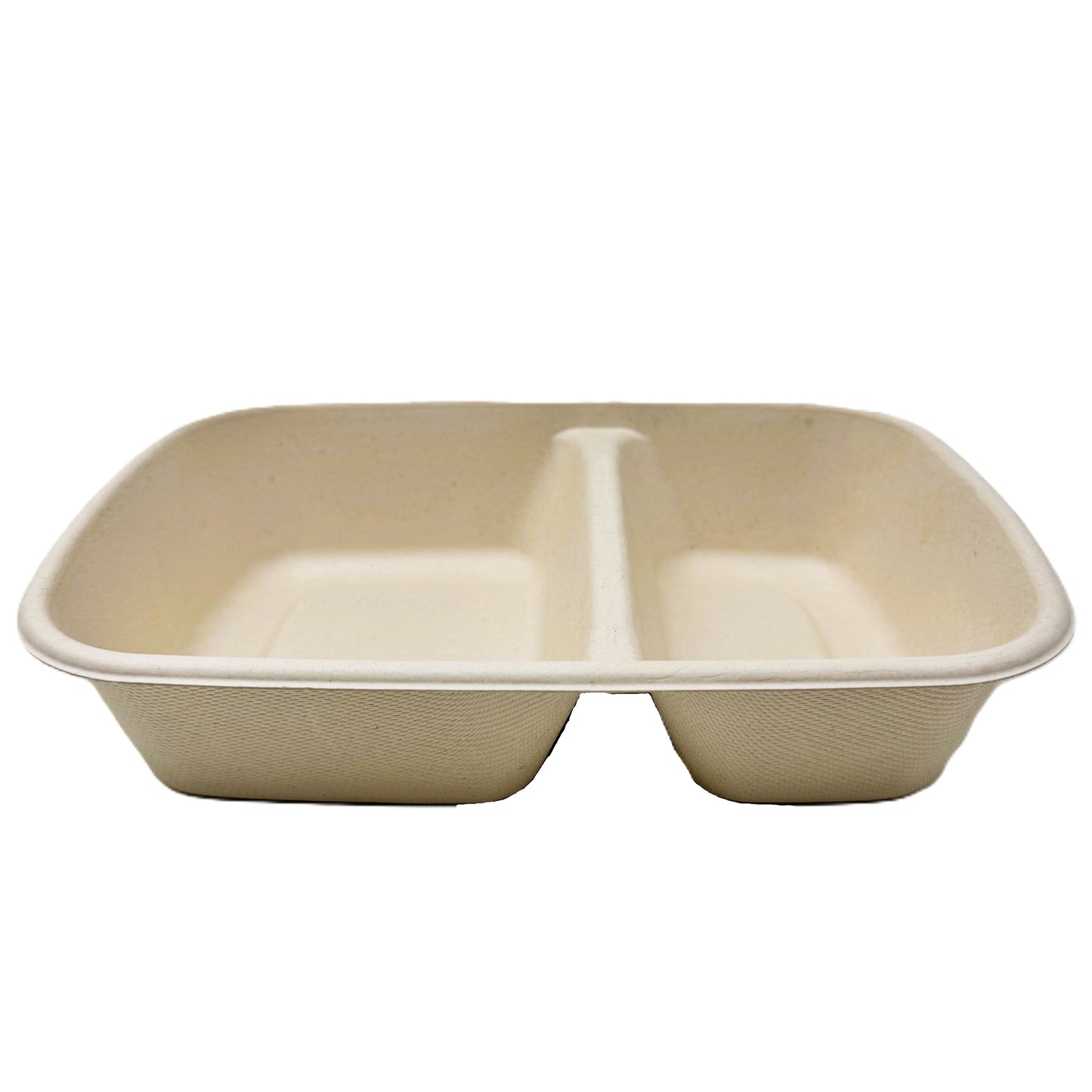 2-Compartment Bagasse Tray Natural, 300/CS