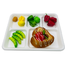 10"X8" 5-Comp Bagasse Plate, 400/CS