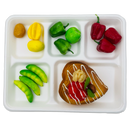 10"X8" 5-Comp Bagasse Plate, 400/CS