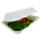 Bagasse Hinged Container 9X6 1 Comp