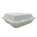 Bagasse Hinged Container 9X9 3-Comp