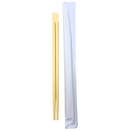 White Sleeve 9" Twin Bamboo Chopsticks