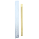 White Sleeve 9" Twin Bamboo Chopsticks