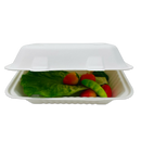 Bagasse Hinged Container 9X6 1 Comp