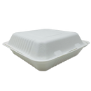 Bagasse Hinged Container 9X9 1 Comp