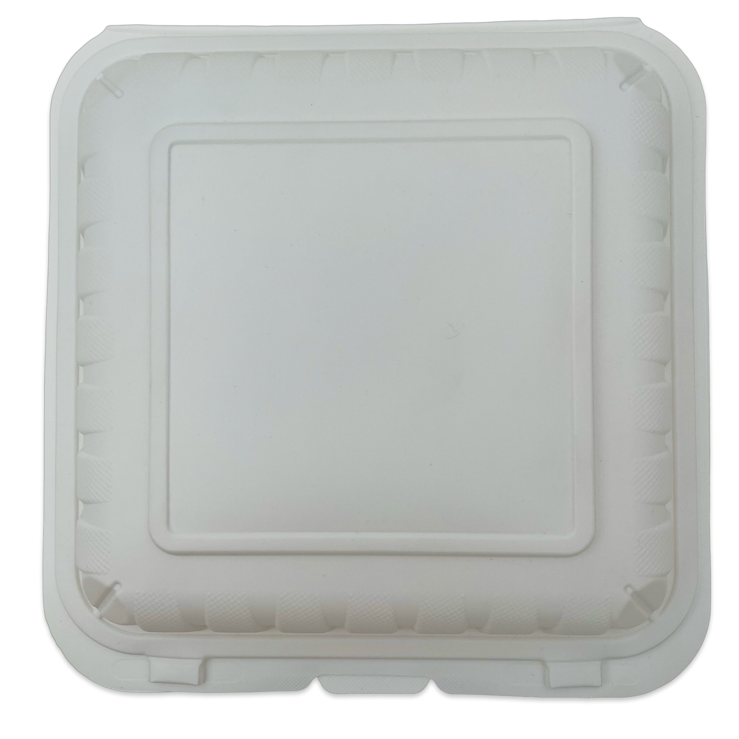 8X8 1-Comp White Hinged Container
