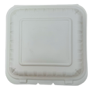 8X8 3-Comp White Hinged Container
