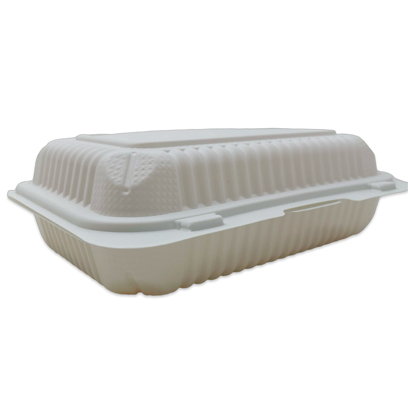 9X6X2.5 White Hinged Container