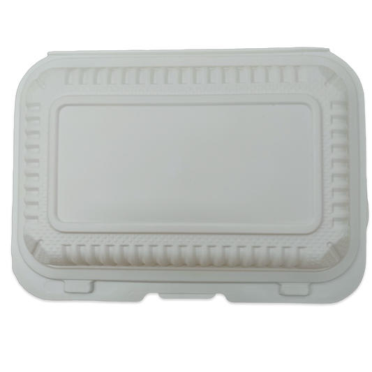 9X6X2.5 White Hinged Container