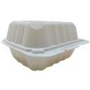 6X6X3 White Hinged Container