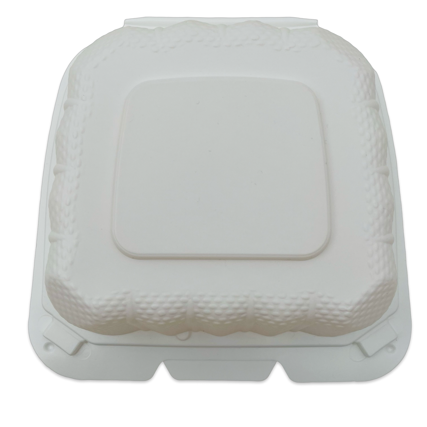 6X6X3 White Hinged Container