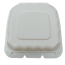 6X6X3 White Hinged Container