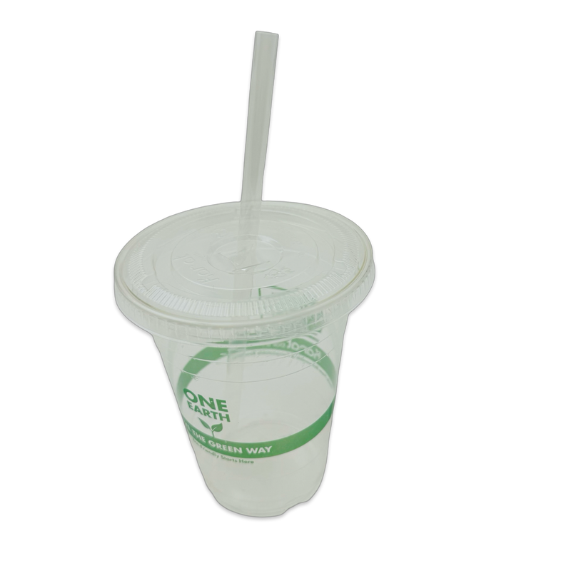 PLA Straw 7.75" Clear Paper Wrapped