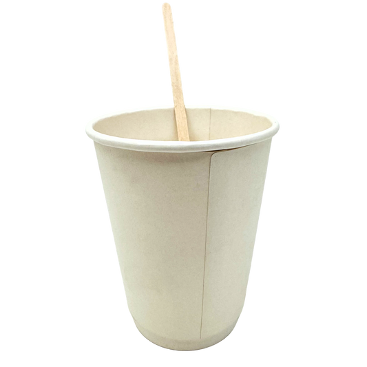7.5" Wooden Coffee Stirrer Unwrapped