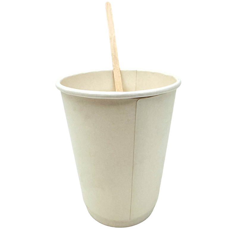 7.5" Wooden Coffee Stirrer Unwrapped