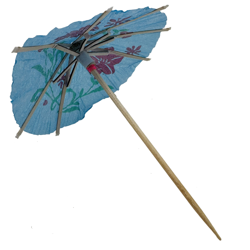 4" Drink Umbrella / Parasol Pick Assorted Colors