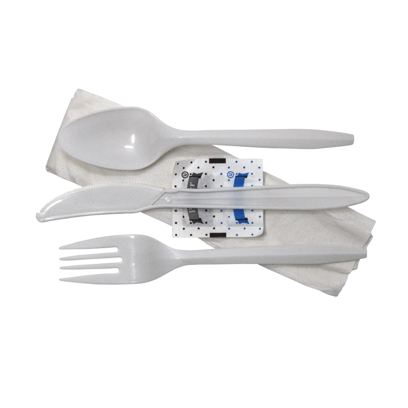 Cutlery Kit Medium-Weight PP [WHITE] (F/K/S/N/S&P)