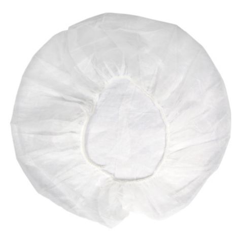 21" Bouffant Cap Polypropylene White